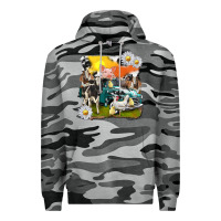 Slate Camo cowhide farm truck with farm animals Premium Hoodie - texasbilliewilder