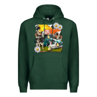 Cowhide Farm Truck With Farm Animals Premium Hoodie | Teevron