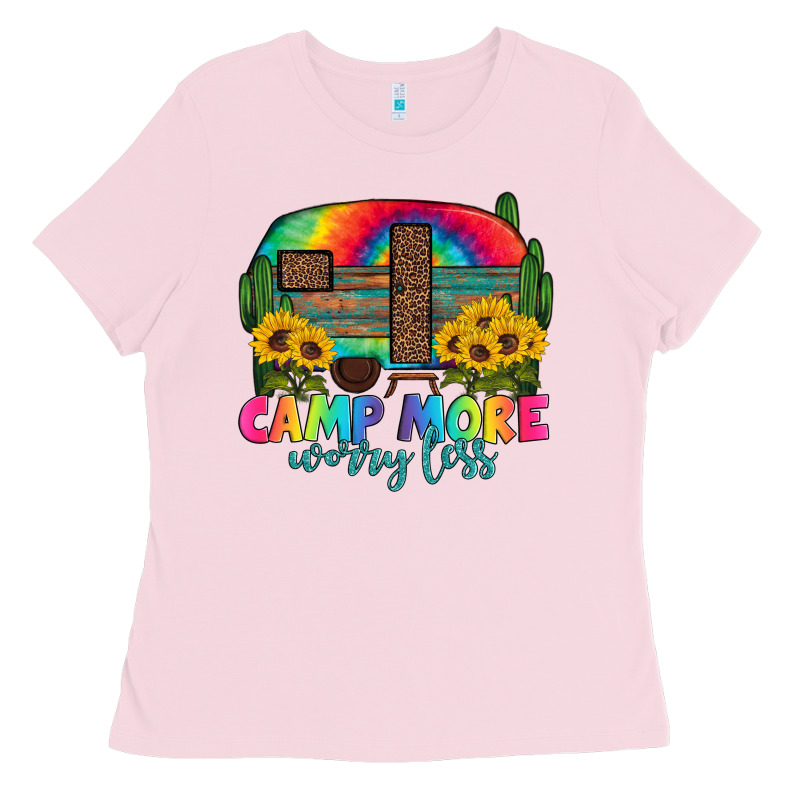 Camp More Worry Less With Caravan Ladies Tee by Artiststas | Teevron