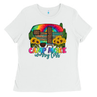 White camp more worry less with caravan Ladies Tee - Artiststas