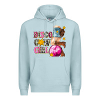 Blue Mist disco cowgirl Premium Hoodie - texasbilliewilder