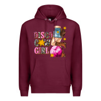 Burgundy disco cowgirl Premium Hoodie - texasbilliewilder