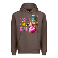 Coffee disco cowgirl Premium Hoodie - texasbilliewilder