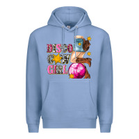 Colony Blue disco cowgirl Premium Hoodie - texasbilliewilder