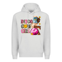 Dove Grey disco cowgirl Premium Hoodie - texasbilliewilder