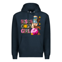 Navy disco cowgirl Premium Hoodie - texasbilliewilder