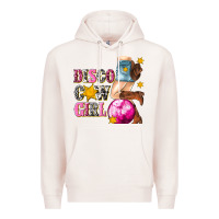 Pale Pink disco cowgirl Premium Hoodie - texasbilliewilder