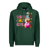 Sports Green disco cowgirl Premium Hoodie - texasbilliewilder