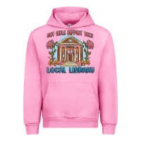 Fuchsia Pink hot girls support their local library Urban Hoodie - MaliasSmallBusiness