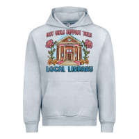 Heather Grey hot girls support their local library Urban Hoodie - MaliasSmallBusiness