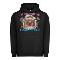 Pigment Black hot girls support their local library Urban Hoodie - MaliasSmallBusiness