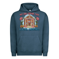 Pigment Midnight Navy hot girls support their local library Urban Hoodie - MaliasSmallBusiness