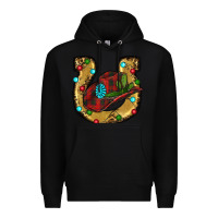 Black Christmas Horseshoe Premium Hoodie - RanaPortraitStore