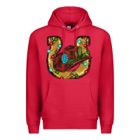 Cardinal Christmas Horseshoe Premium Hoodie - RanaPortraitStore