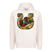 Pale Pink Christmas Horseshoe Premium Hoodie - RanaPortraitStore