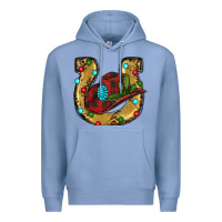 Colony Blue Christmas Horseshoe Premium Hoodie - RanaPortraitStore