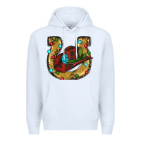 White Christmas Horseshoe Premium Hoodie - RanaPortraitStore
