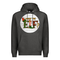 Charcoal Heather What The Elf Christmas Premium Hoodie - RanaPortraitStore