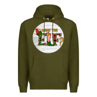 Army Green What The Elf Christmas Premium Hoodie - RanaPortraitStore