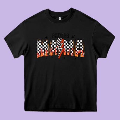 Baddas Mama Heavy Core Tee Designed By Cowhidedigitalart
