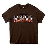 Chocolate Brown baddas mama Heavy Core Tee - CowhideDigitalArt