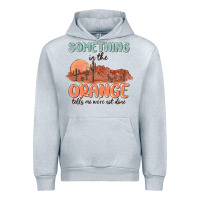 Heather Grey something in the orange Urban Hoodie - MaliasSmallBusiness