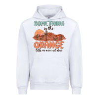 White something in the orange Urban Hoodie - MaliasSmallBusiness