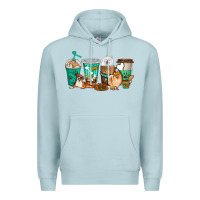 Blue Mist dog coffee cups Premium Hoodie - texasbilliewilder