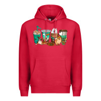 Cardinal dog coffee cups Premium Hoodie - texasbilliewilder