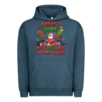 Pigment Midnight Navy there's some ho's ho's ho's in this house Urban Hoodie - MaliasSmallBusiness