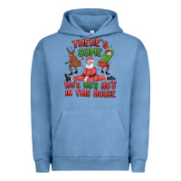 Pigment Pebble Blue there's some ho's ho's ho's in this house Urban Hoodie - MaliasSmallBusiness