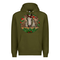 Army Green Christmas Horse Premium Hoodie - RanaPortraitStore