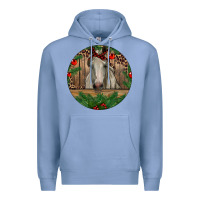 Colony Blue Christmas Horse Premium Hoodie - RanaPortraitStore