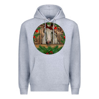 Heather Grey Christmas Horse Premium Hoodie - RanaPortraitStore