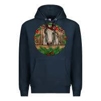 Navy Christmas Horse Premium Hoodie - RanaPortraitStore