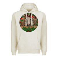 Oatmeal Heather Christmas Horse Premium Hoodie - RanaPortraitStore