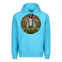 Ocean Blue Christmas Horse Premium Hoodie - RanaPortraitStore