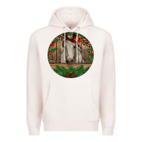Pale Pink Christmas Horse Premium Hoodie - RanaPortraitStore