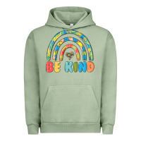 Pigment Oil Green be kind autism Urban Hoodie - MaliasSmallBusiness