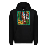 Black Western Christmas Cow Premium Hoodie - RanaPortraitStore