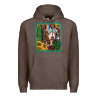 Coffee Western Christmas Cow Premium Hoodie - RanaPortraitStore