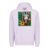 Lilac Western Christmas Cow Premium Hoodie - RanaPortraitStore
