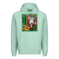 Seafoam Western Christmas Cow Premium Hoodie - RanaPortraitStore