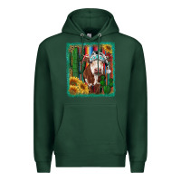 Sports Green Western Christmas Cow Premium Hoodie - RanaPortraitStore