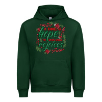 Forest Green a thrill of hope the weary world rejoices Urban Hoodie - MaliasSmallBusiness