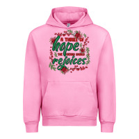 Fuchsia Pink a thrill of hope the weary world rejoices Urban Hoodie - MaliasSmallBusiness