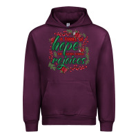 Mauve Wine a thrill of hope the weary world rejoices Urban Hoodie - MaliasSmallBusiness