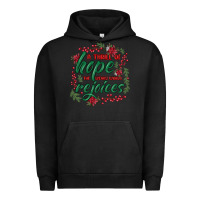 Pigment Black a thrill of hope the weary world rejoices Urban Hoodie - MaliasSmallBusiness