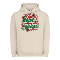 Pigment French Oak a thrill of hope the weary world rejoices Urban Hoodie - MaliasSmallBusiness