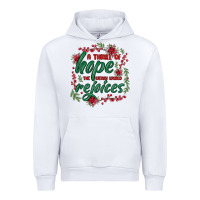 White a thrill of hope the weary world rejoices Urban Hoodie - MaliasSmallBusiness